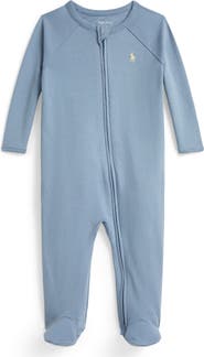 Ralph Lauren Cotton Interlock Footie
