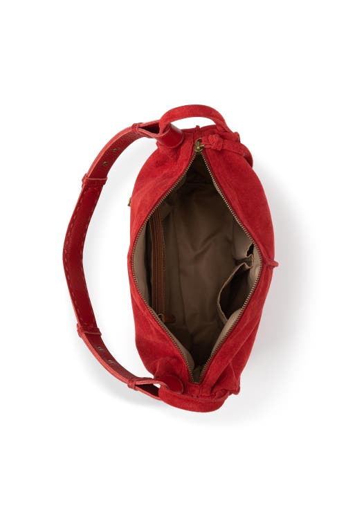 The Sak Los Feliz Hobo Leather Bag In Red