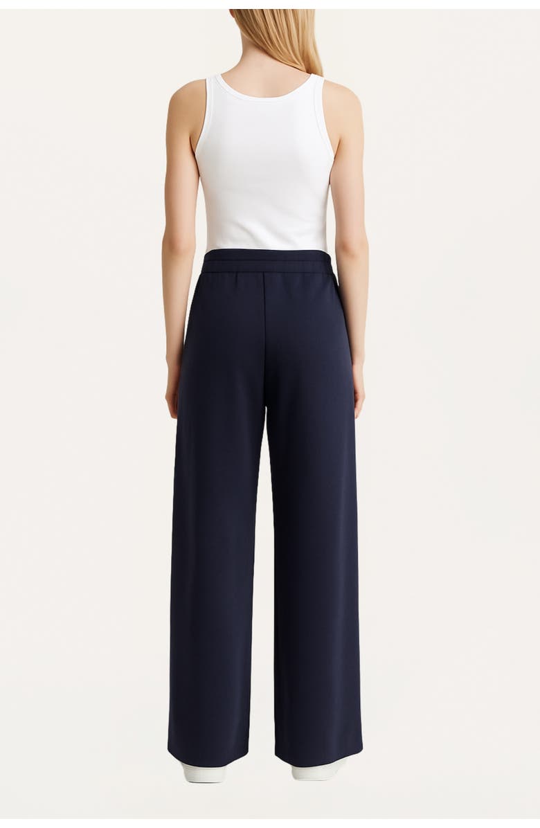 Nocturne Wide-Leg Jersey Pants, Alternate, color, Navy Blue