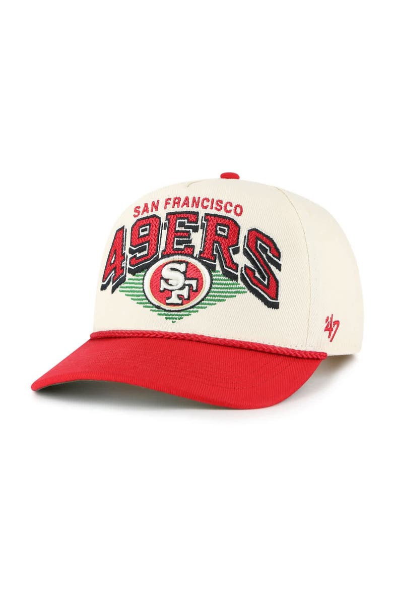 Men's '47  Cream San Francisco 49ers Pomona Rope Adjustable Hitch Hat, Main, color, Cream