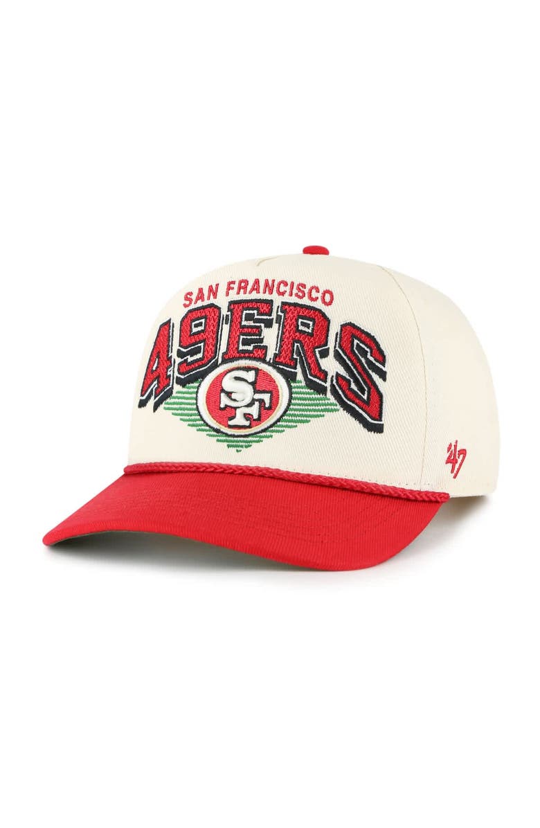 '47 Men's '47  Cream San Francisco 49ers Pomona Rope Adjustable Hitch Hat, Main, color, 