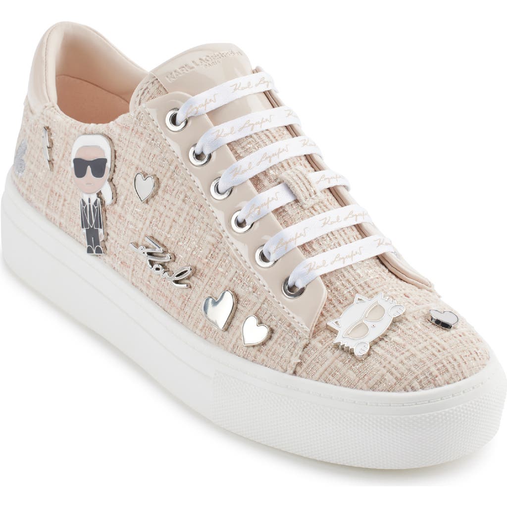 Shop Karl Lagerfeld Paris Cate Sneaker In Beige
