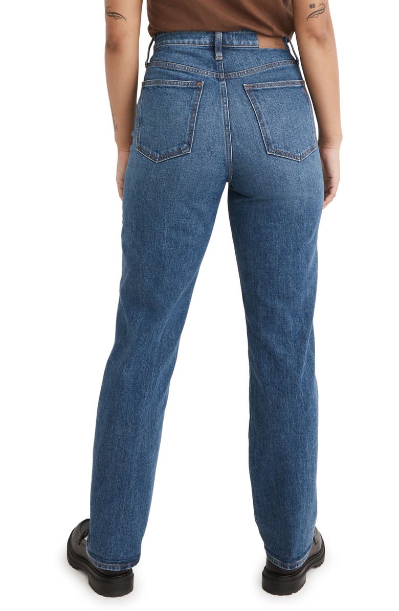 Madewell The Curvy Perfect High Waist Straight Leg Jeans, Alternate, color, 