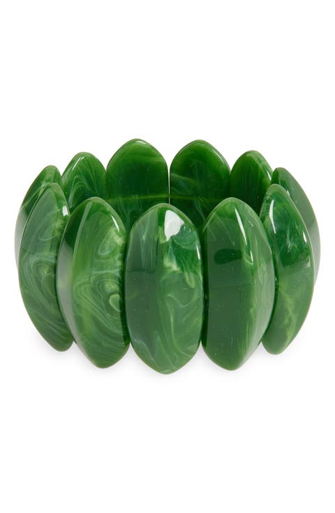 Resin Marble Stretch Bracelet