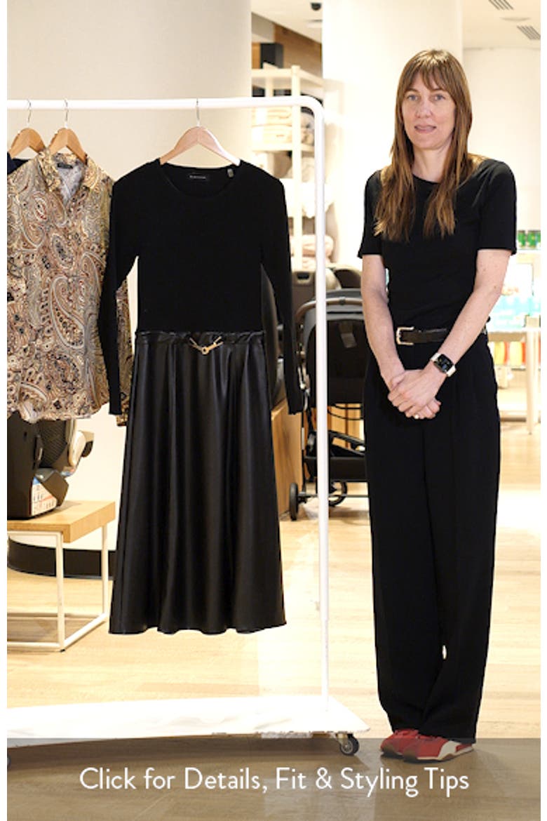 The Quinn Mixed-Media Faux Leather Dress video