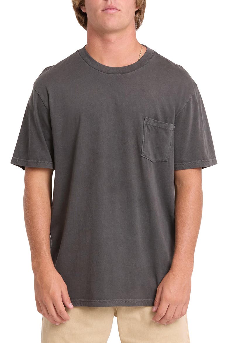 Essential Cotton Pocket T-Shirt, Main, color, RAVEN