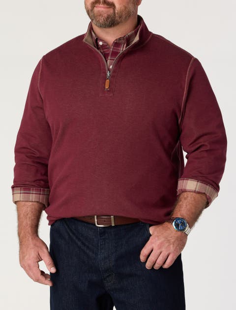 Big & Tall 1/4-Zip Tech Reversible Pullover