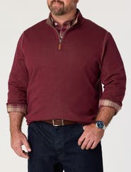 Oak Hill by DXL Big & Tall 1/4-zip Tech Reversible Pullover
