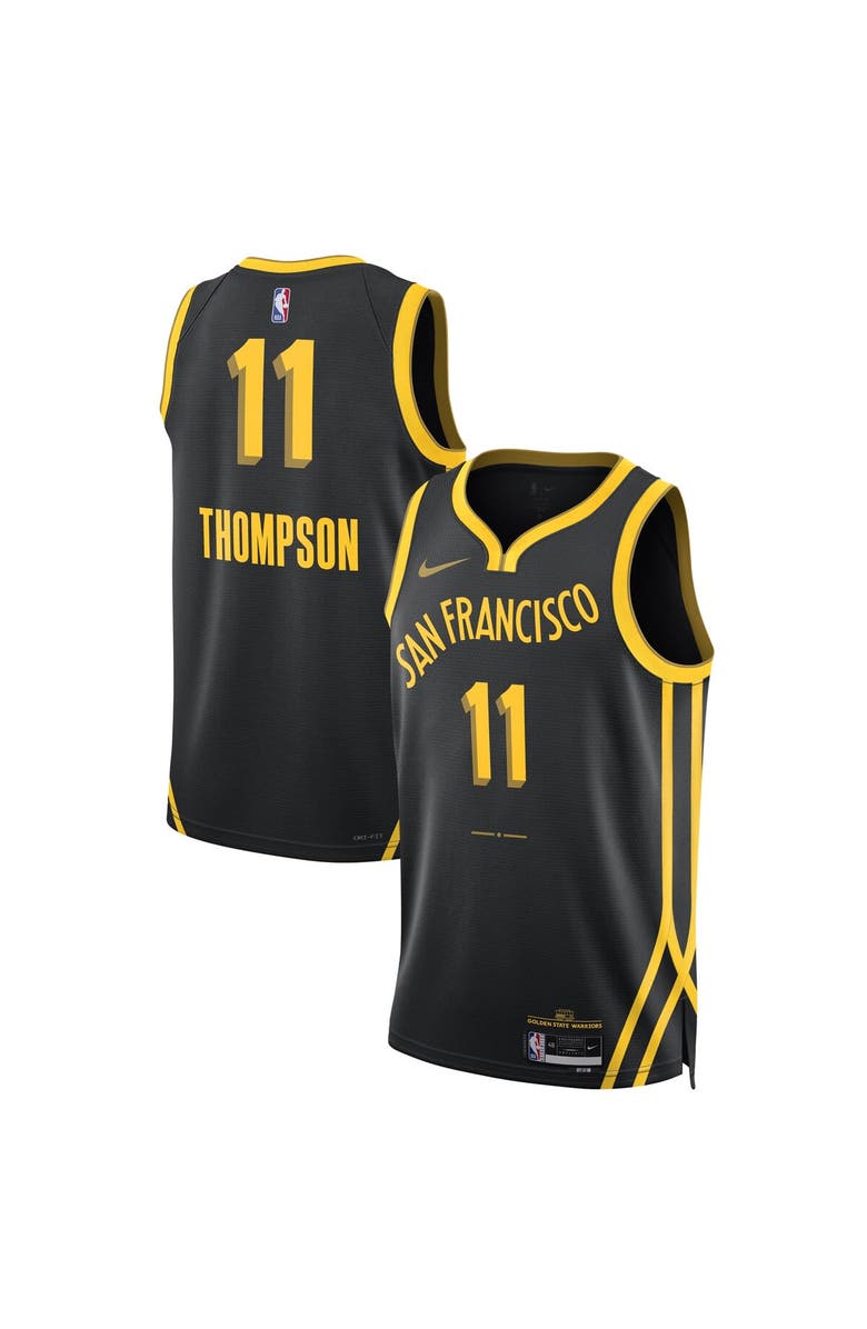 Nike Unisex Nike Klay Thompson Black Golden State Warriors 2023/24 Swingman Jersey - City Edition, Main, color, 