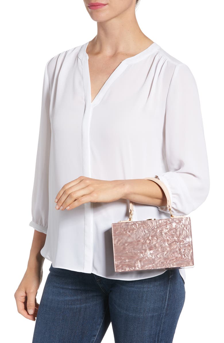 Like Dreams Clara Top Handle Box Clutch, Alternate, color,