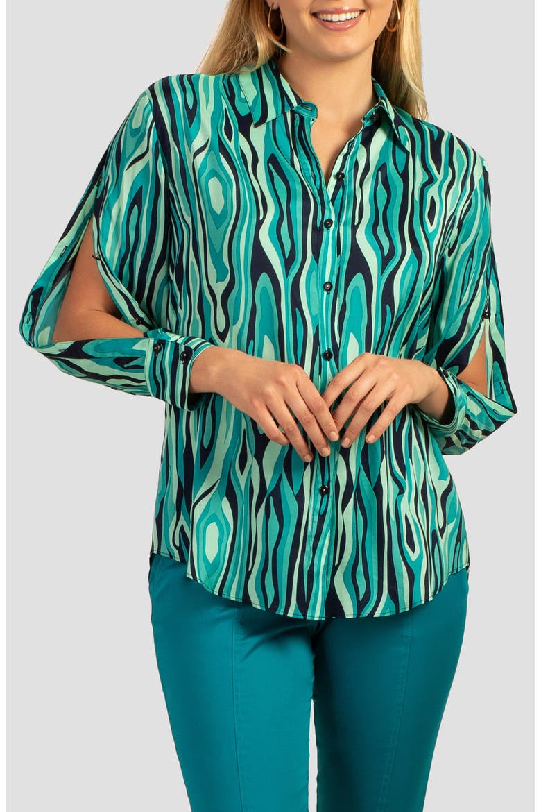 Arielle Button-Up Shirt, Main, color, CERAMIC MULTI