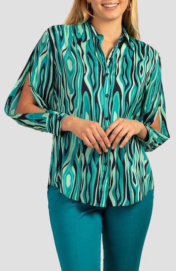 Trina Turk Arielle Button-Up Shirt in Ceramic Multi at Nordstrom Rack, Size X-Large