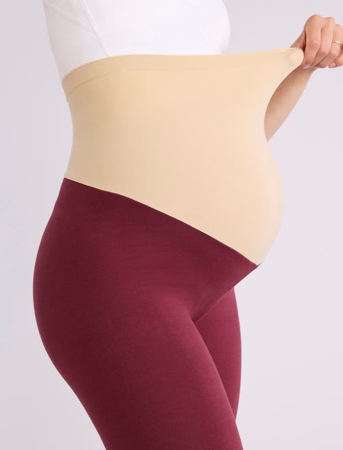 Motherhood Maternity Essential Stretch Secret Fit Over The Belly Maternity Leggings In Red