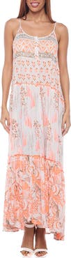 RANEES Button Half Placket Maxi Sundress