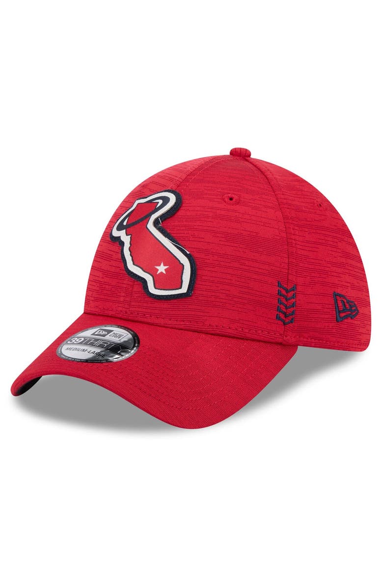 New Era Men's New Era  Red Los Angeles Angels 2024 Clubhouse 39THIRTY Flex Fit Hat, Main, color, Red