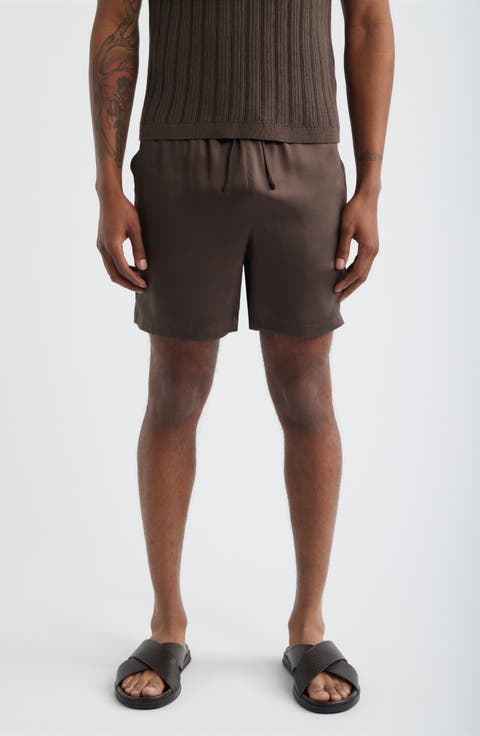 Satin Drawstring Shorts