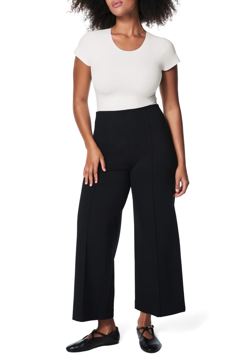 SPANX<sup>®</sup> The Perfect Pull-On Crop Wide Leg Ponte Pants, Alternate, color, 