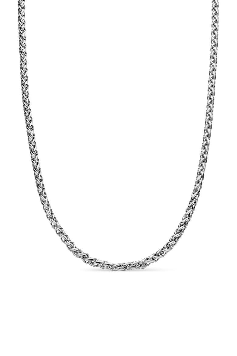 Wheat Chain Necklace, Main, color, SILVER