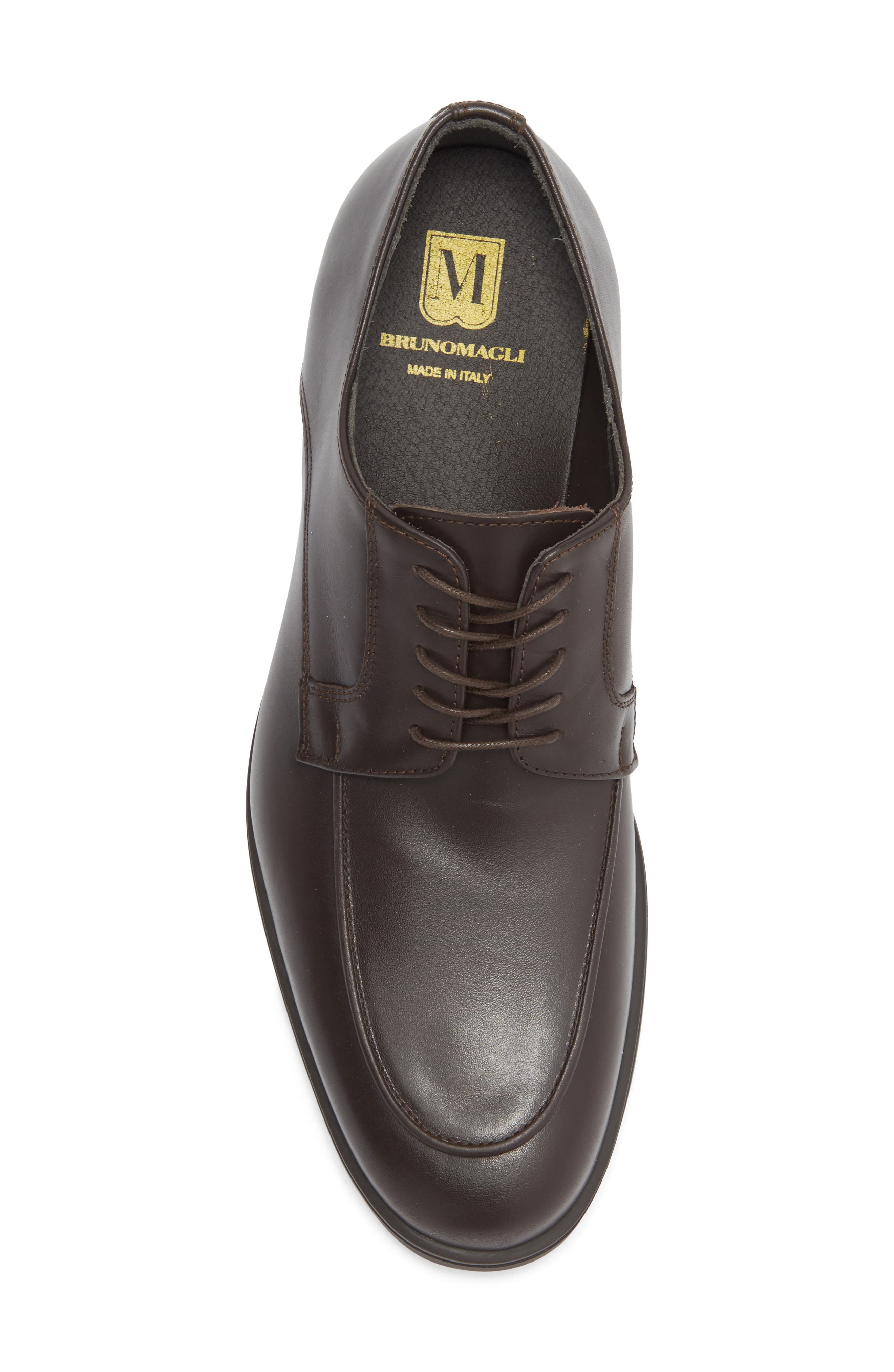 Falerno Apron Toe Derby, Alternate, color, DARK BROWN LEATHER