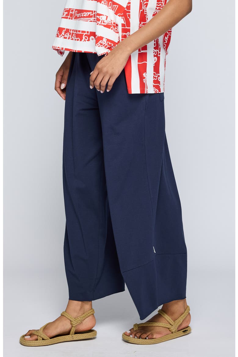 Ilaria Curved Jersey Pants, Alternate, color, Navy