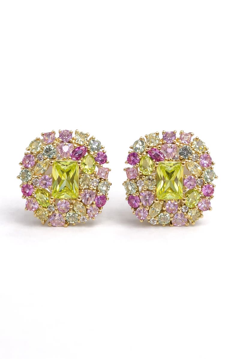BEST SILVER Cubic Zirconia Stud Earrings, Main, color, 