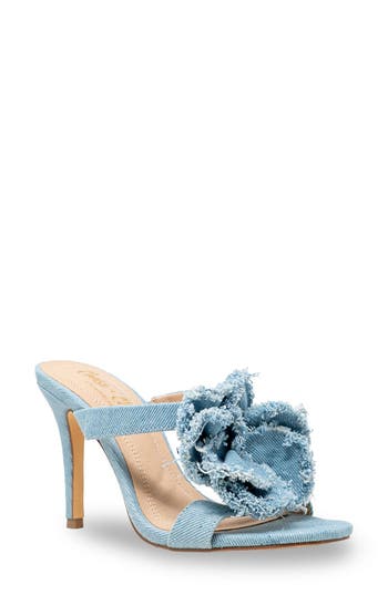 CHASE & CHLOE CHASE AND CHLOE YURELI FRAY ROSETTE SLIDE SANDAL 