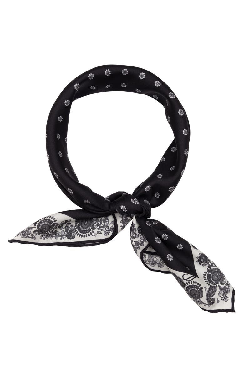 Elizabetta Diego - Silk Neckerchief for Men, Alternate, color, Black
