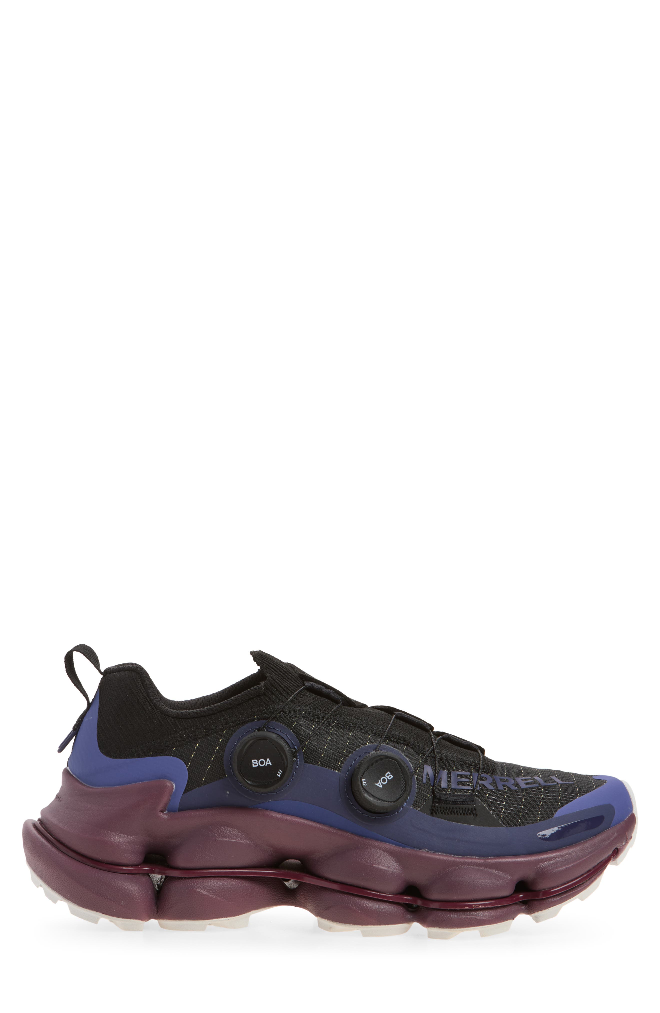 SpeedArc Surge BOA® Trail Running Shoe, Alternate, color, BLACK/ OXBLOOD