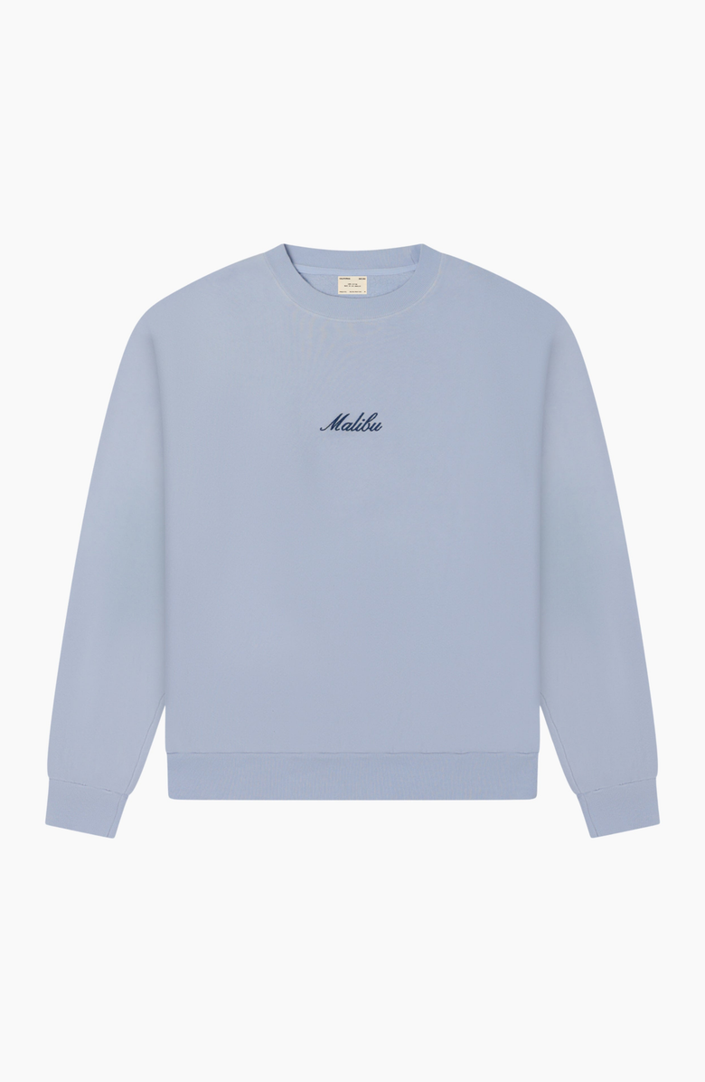 CALIFORNIA INCLINE Malibu Fleece Crewneck, Main, color, Light Blue