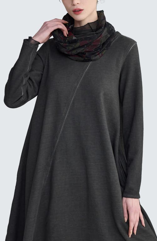 Luukaa Dewy Sculptural Jersey Collar Scarf In Black