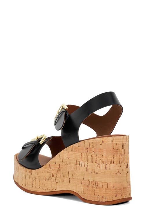 Dune London Kamia Platform Wedge Sandal In Black