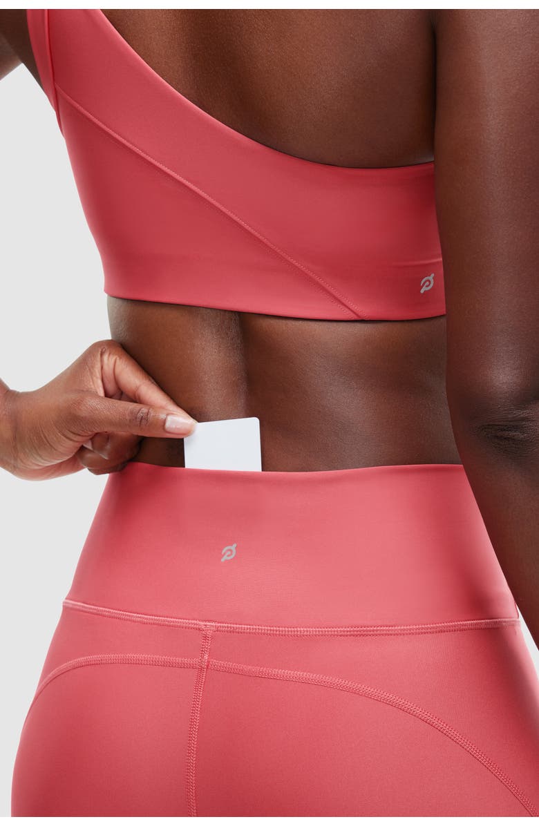 Peloton Endurance Light Mesh Splice High Rise Legging, Alternate, color, Brick Red