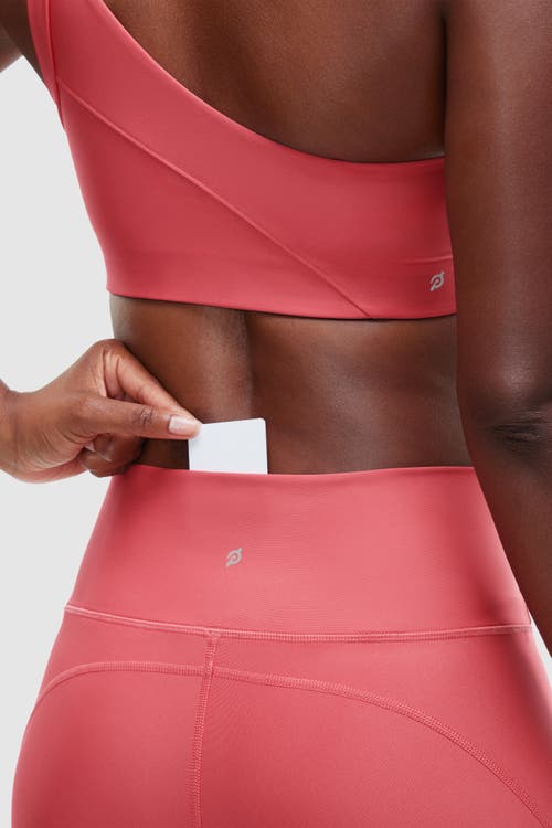 Peloton Endurance Light Mesh Splice High Rise Legging In Brick Red