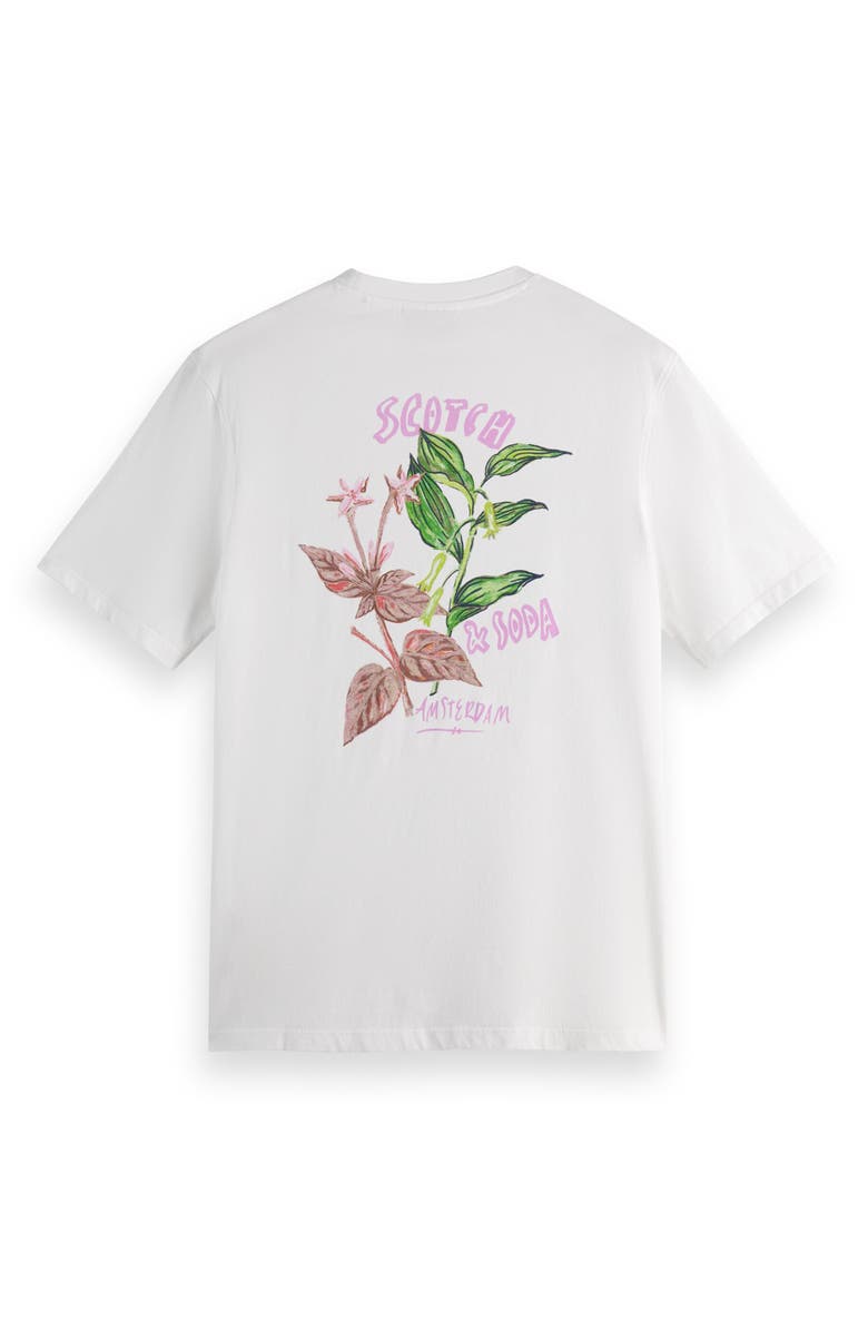 Scotch & Soda Botanical Graphic T-Shirt, Alternate, color, White