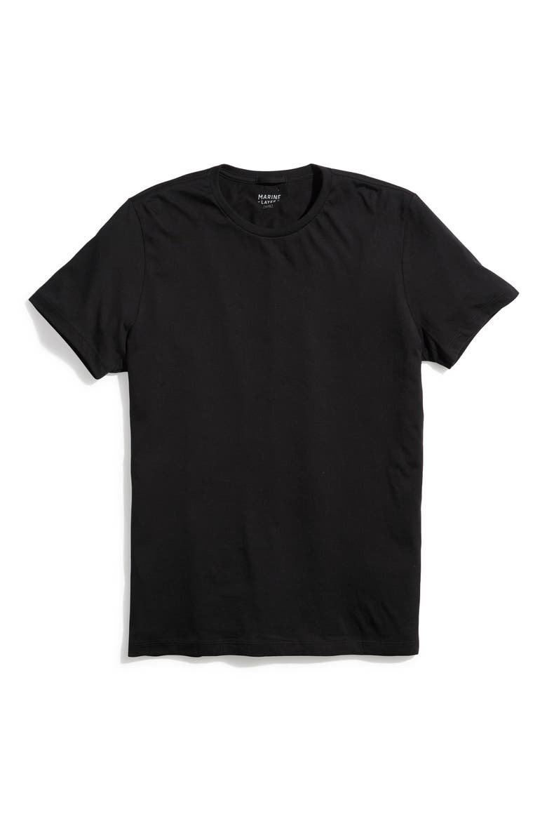 Signature Crewneck T-Shirt, Alternate, color, BLACK