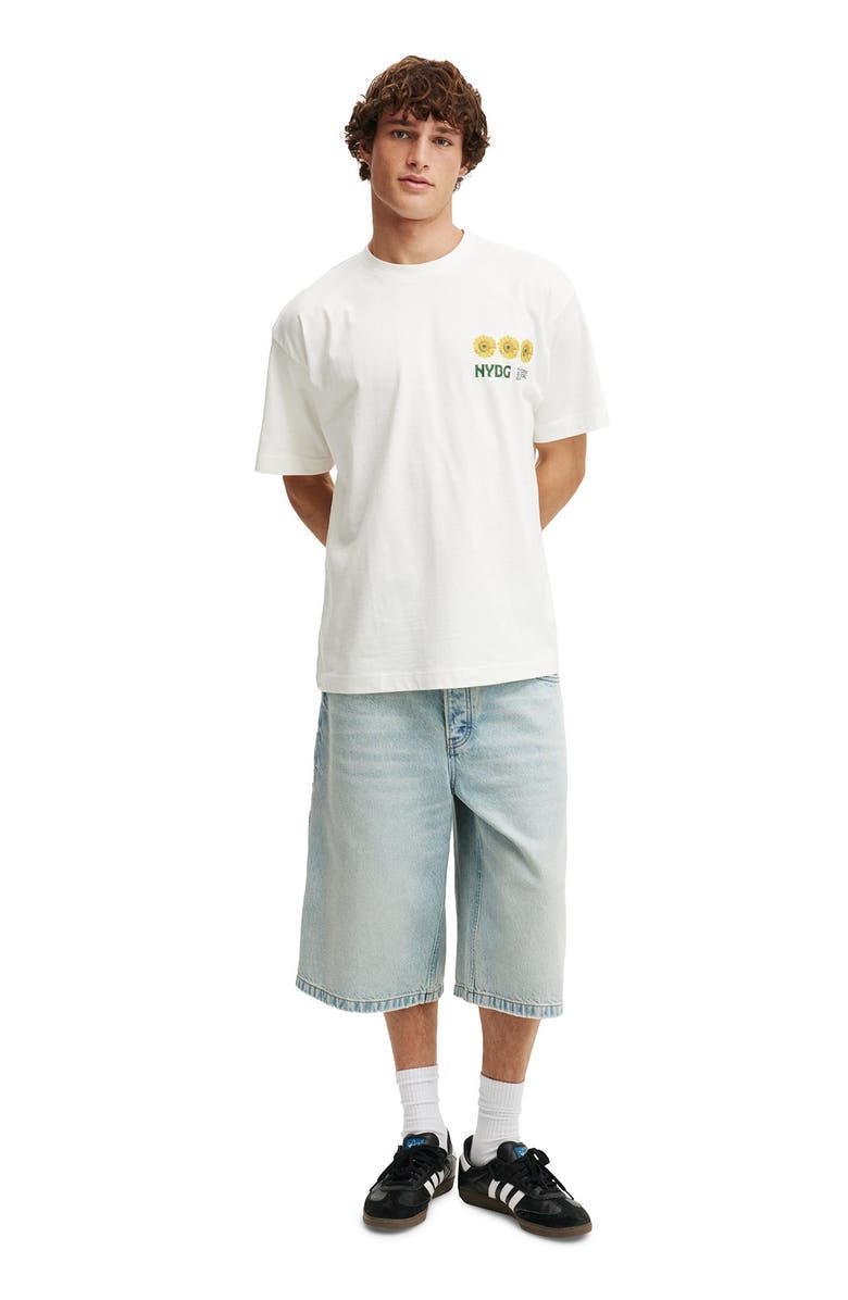 Cotton On Men's Box Fit New York License T-Shirt, Alternate, color, Lcn Nybg Vintage White Nybg