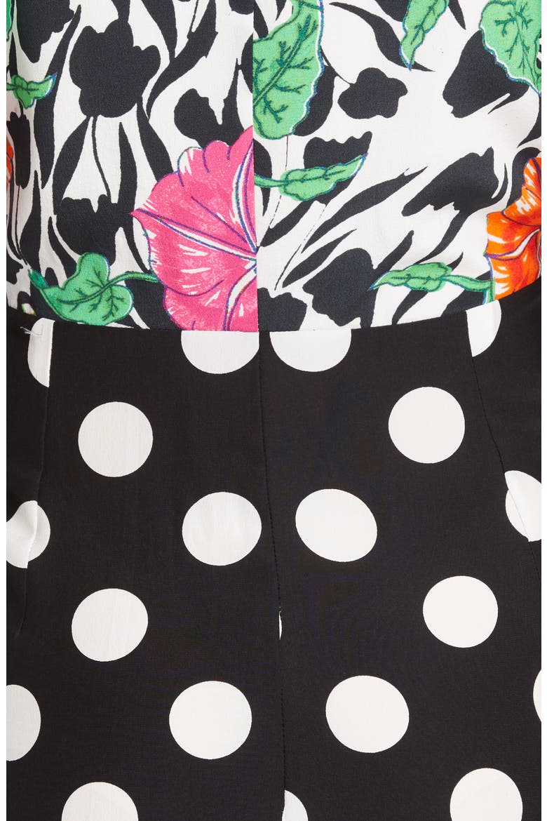 Gretal Floral & Polka Dot Print Dress, Alternate, color, MAXI SPOT FLORAL CHAIN