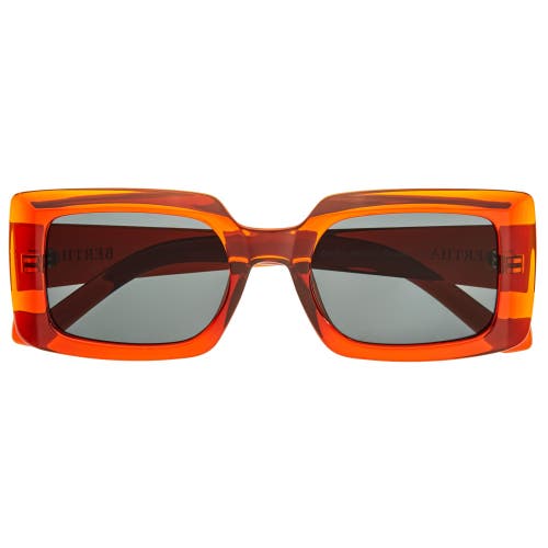 Bertha Miranda Polarized Sunglasses In Orange/black