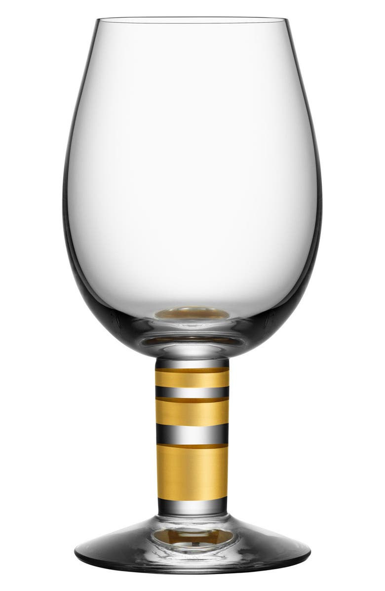 Orrefors Morberg Collection Set of 2 Footed Crystal White Wine Glasses, Main, color, 