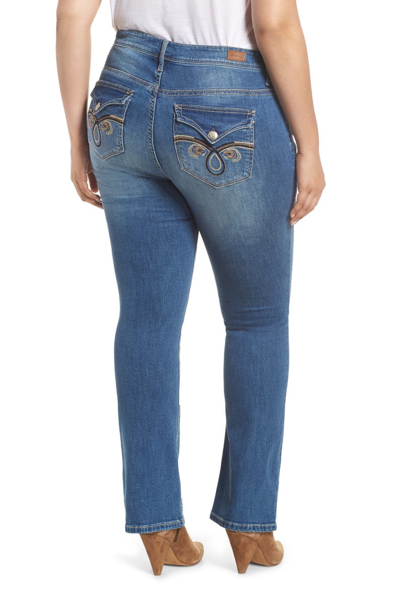 Rocker Slim Bootcut Jeans, Alternate, color, LADYBIRD