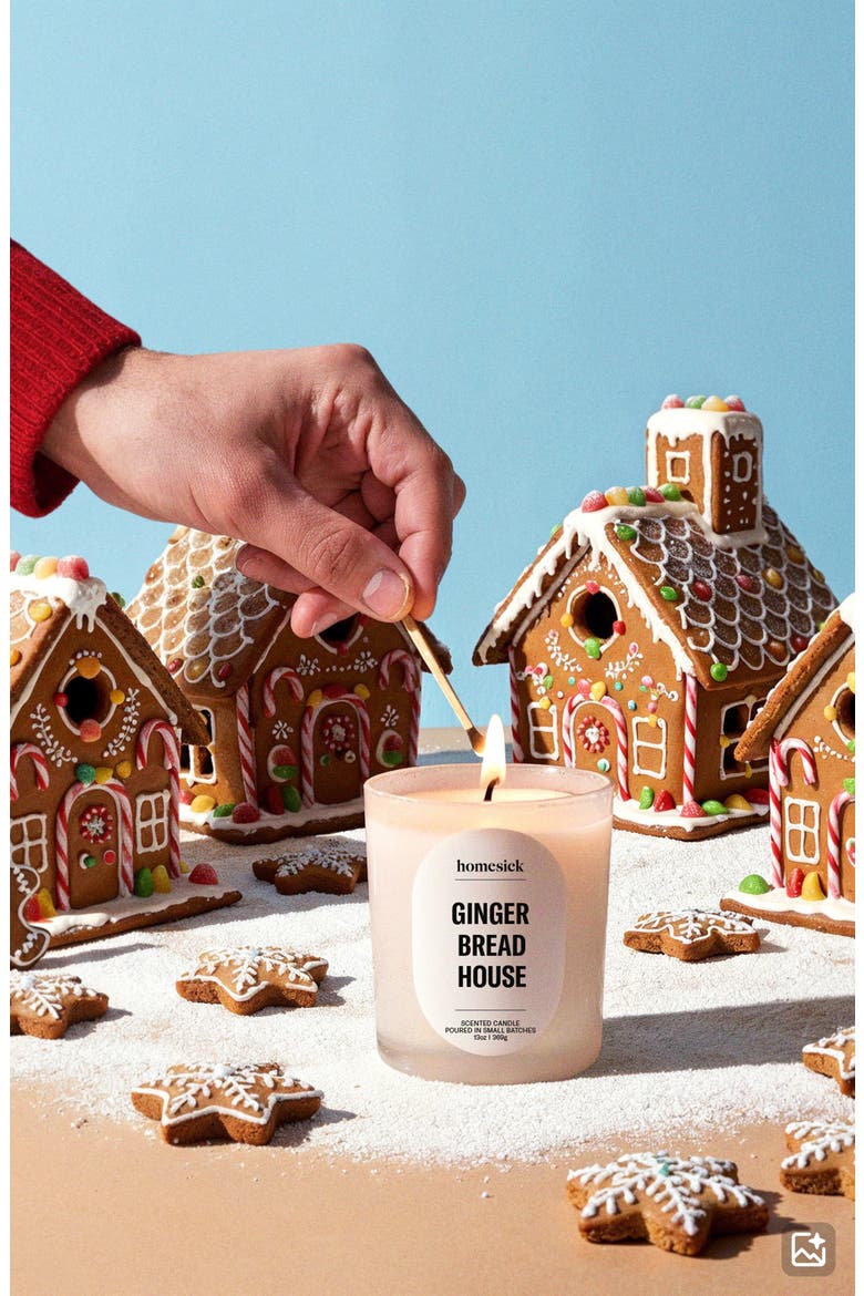 Gingerbread House Scented Candle, Alternate, color, NO COLOR