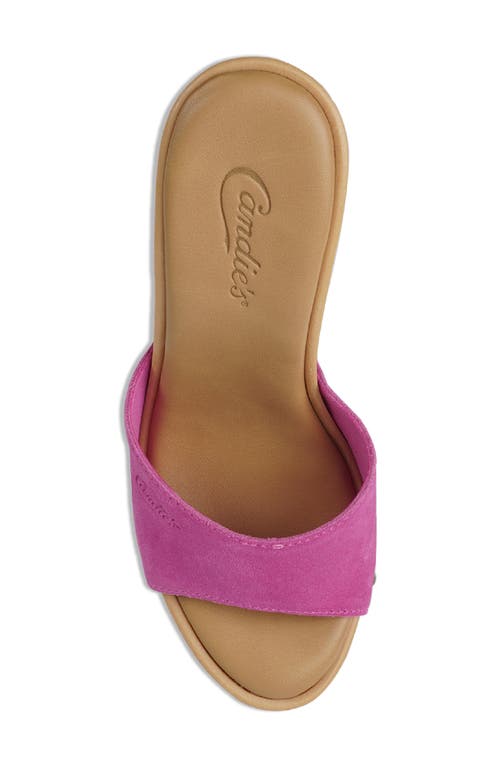 Candies Candie's Antonella Slide Sandal In Fuchsia Suede