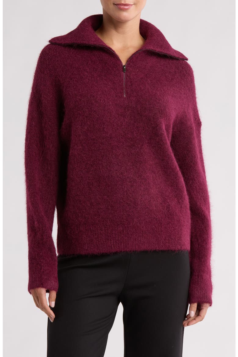 Quarter Zip Sweater, Main, color, DEEP IRIS