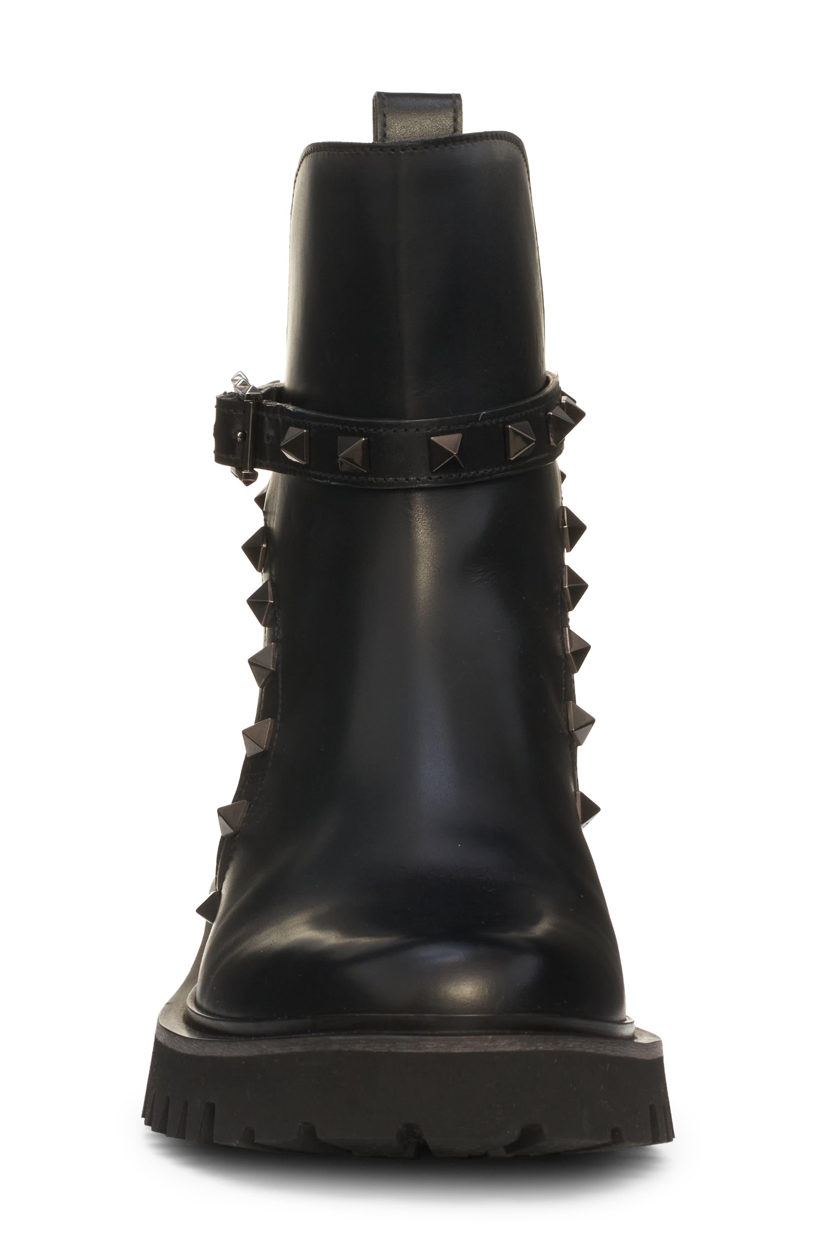 Valentino Garavani Rockstud Combat Boot, Alternate, color, 