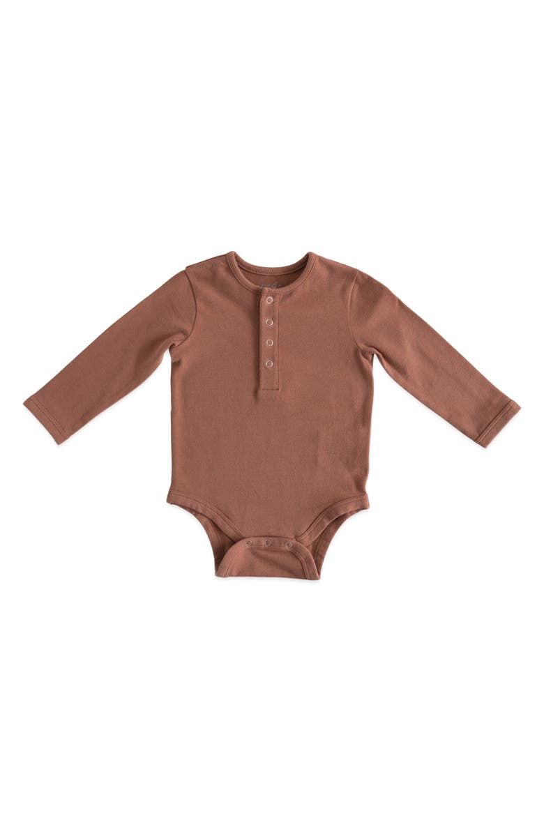 Pehr Essentials Long Sleeve Organic Cotton Bodysuit, Main, color, 