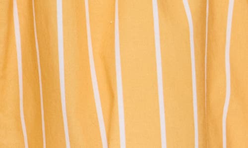 Pistola Amelie Cotton Poplin Romper In Papaya Stripe In Yellow