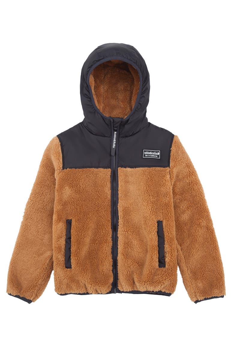 Kids' Teddy Soft Fleece Jacket, Main, color, Mocha bear