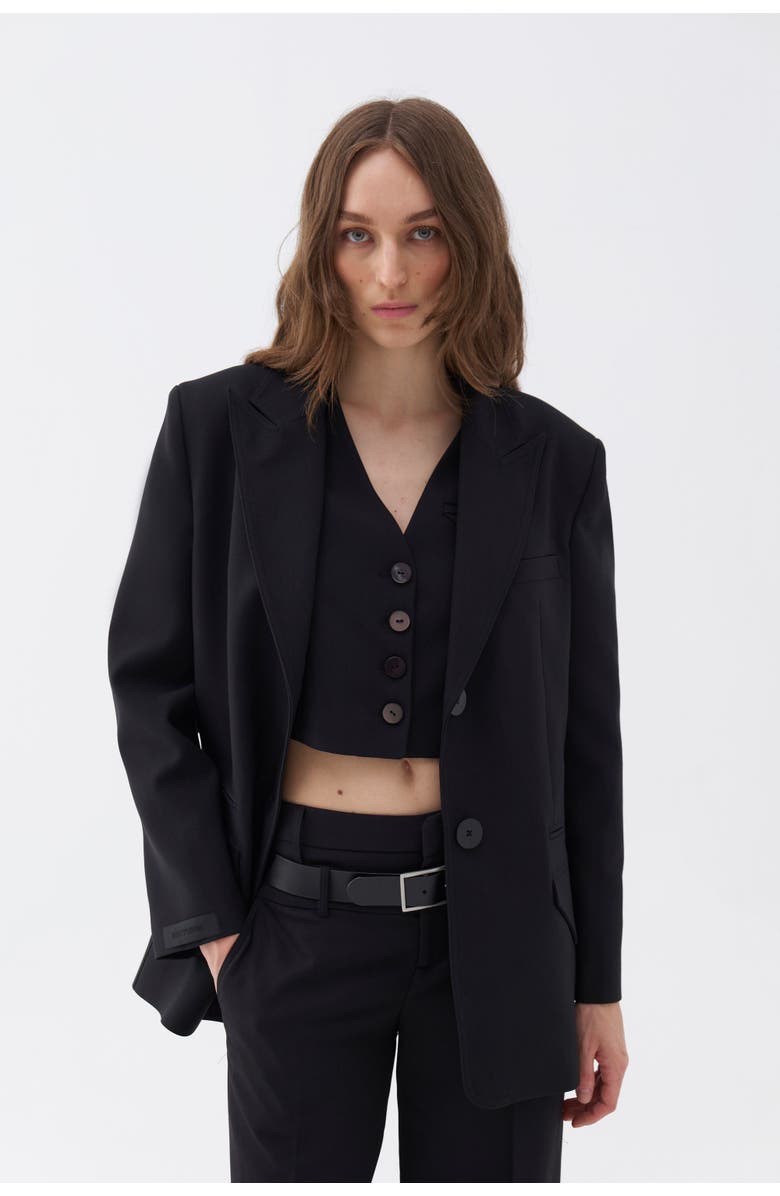 Nocturne Padded Shoulder Blazer Jacket, Alternate, color, 