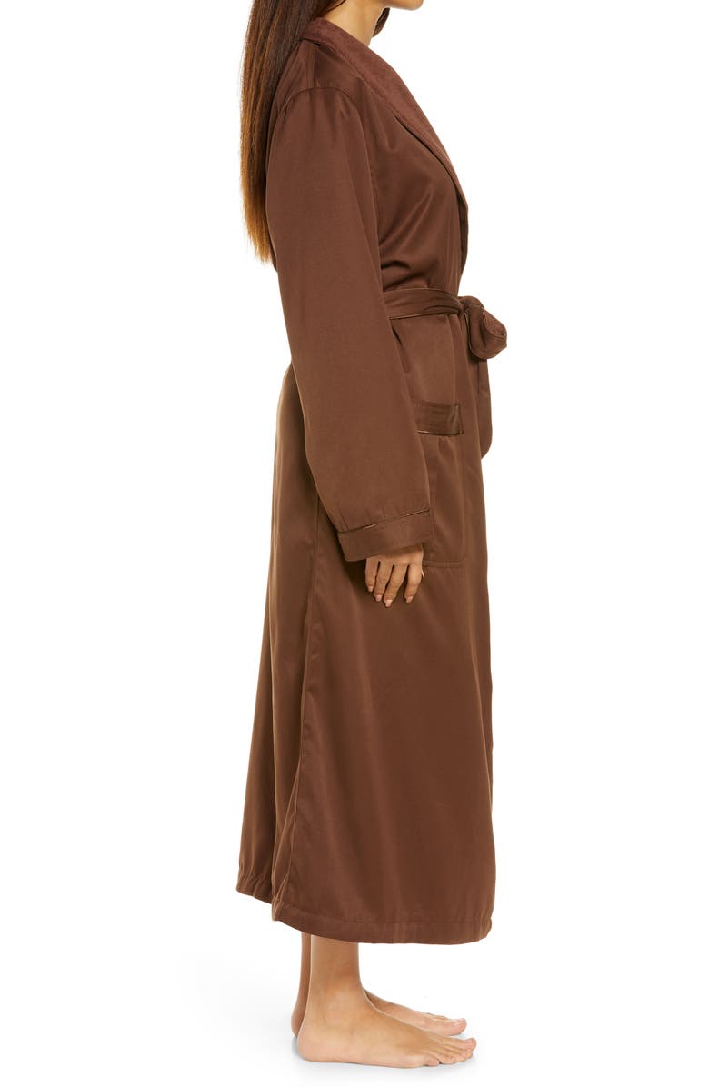 Majestic International Women's Sherbrooke Brushed Microfiber Robe, Alternate, color, Chocolate