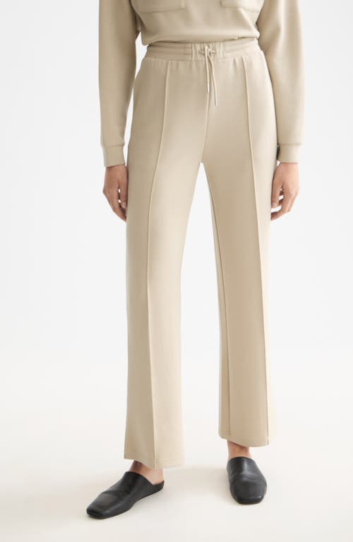 Scotch & Soda Interlock Seamed Cotton Blend Sweatpants In Neutral